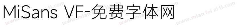 MiSans VF字体转换